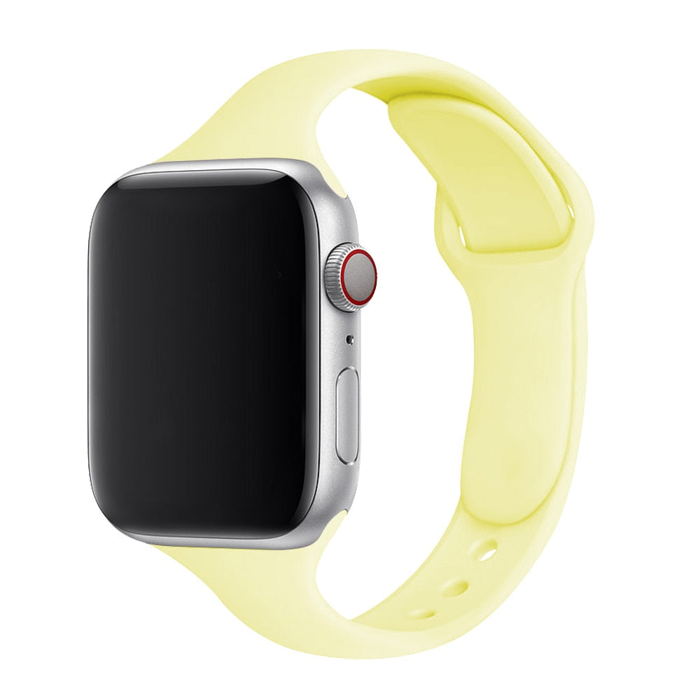 "Skinny" Apple Watch Armband aus Silikon