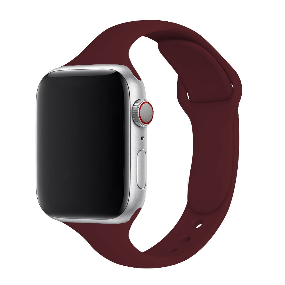 "Skinny" Apple Watch Armband aus Silikon