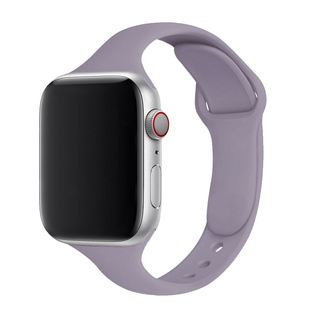 "Skinny" Apple Watch Armband aus Silikon